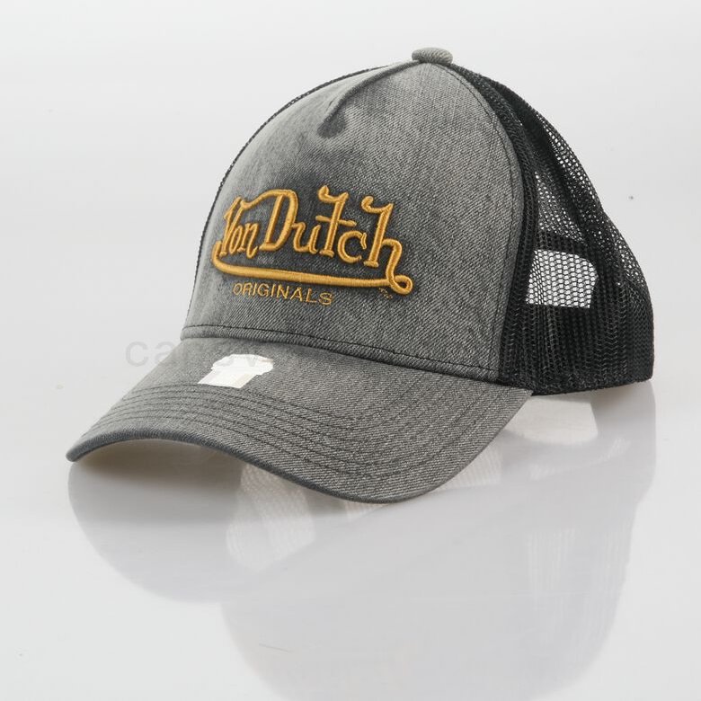 (image for) Von Dutch Originals -Trucker Cap, black Acid wash/ black F0817888-01339 Billige